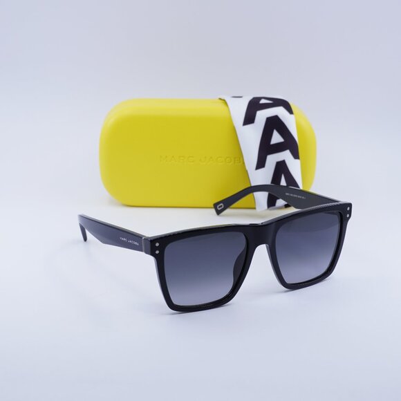 Marc Jacobs MARC 119/S 0807 9O Square Sunglasses - Black\Dark Gray Gradient - Picture 1 of 10